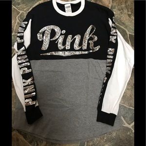 Victoria Secret Pink BLING Crew XS (Oversized)